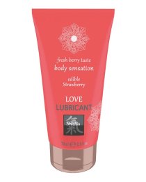 Vandens pagrindo lubrikantas „Shiatsu Edible Strawberry“, 75 ml - Hot
