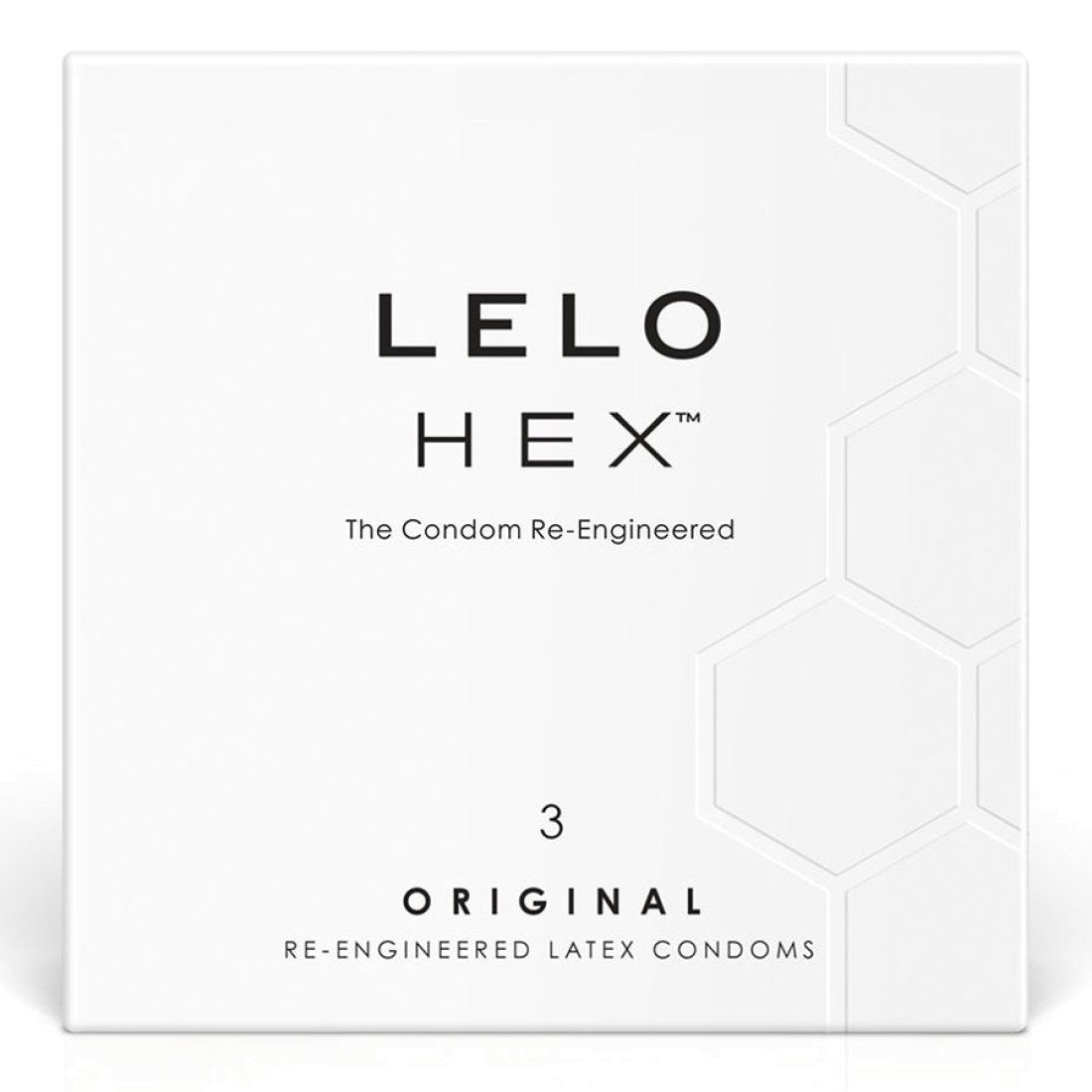 Prezervatyvai „HEX“, 3 vnt. - LELO