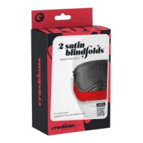 Akių kaukės „2 Satin Blindfolds”, 2 vnt - Crushious