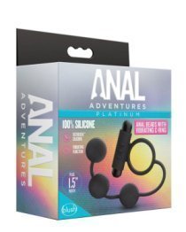 Penio žiedas - analiniai karoliukai „Anal Adventures Platinum“ - Blush