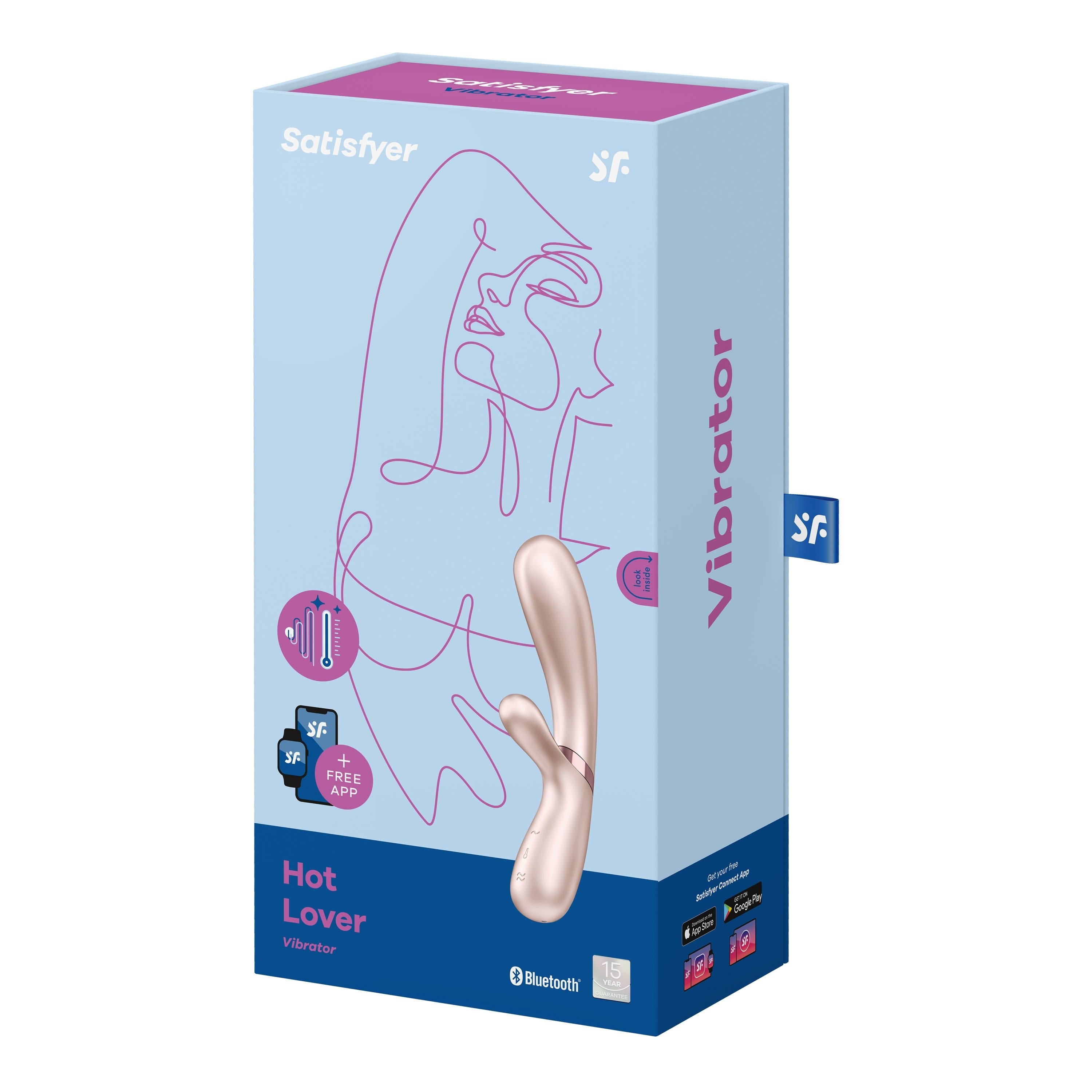 Išmanusis šylantis vibratorius kiškutis „Hot Lover“ - Satisfyer
