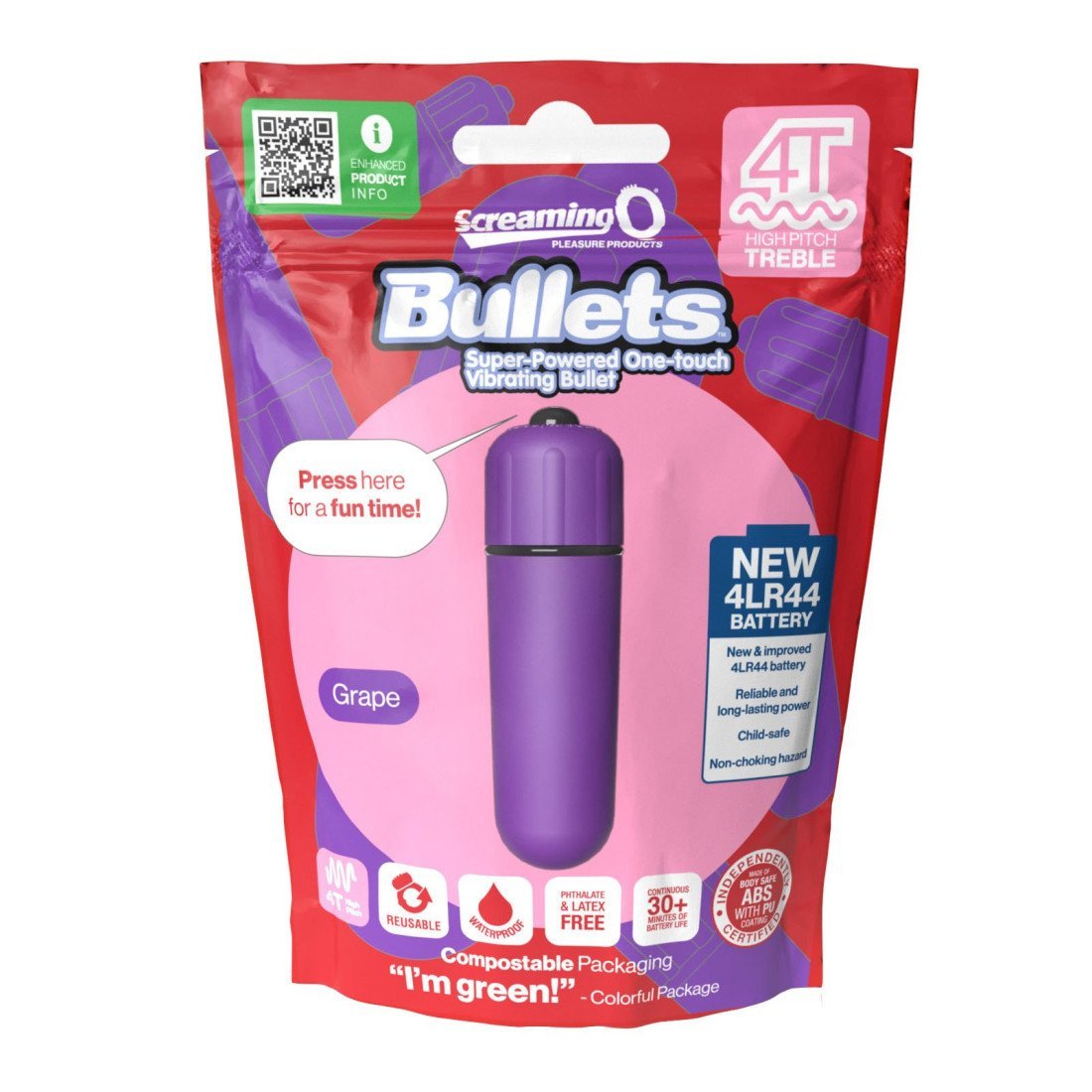Vibruojanti kulka „Bullets Grape“ - Screaming O