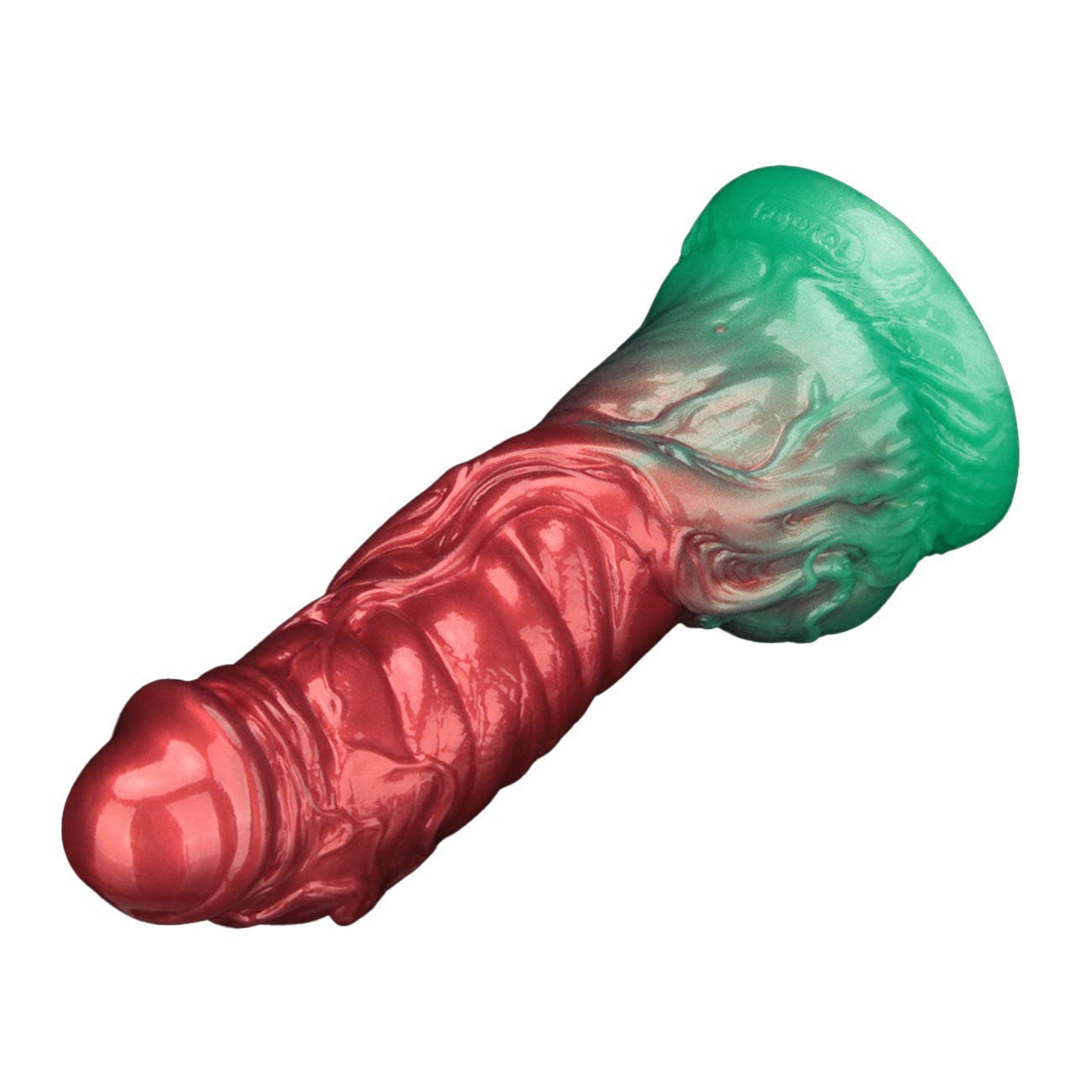 Pripučiamas silikoninis dildo „Aerosx Nr. 7.5 Red/Green“ - Lovetoy