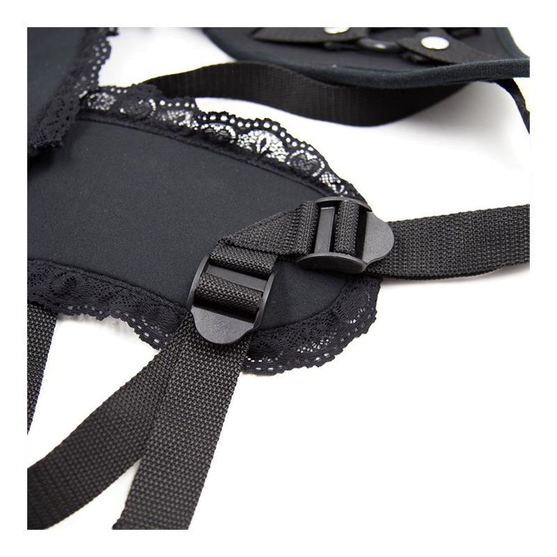 Strap-on diržas „Lace Edge Strap-on with Silicone Ring“ - Latetobed