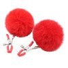 Spenelių spaustukai „Faux Fur Ball Nipple Clamps“ - Latetobed