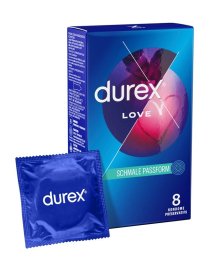 Papildomai lubrikuoti prezervatyvai „Love“, 8 vnt. - Durex