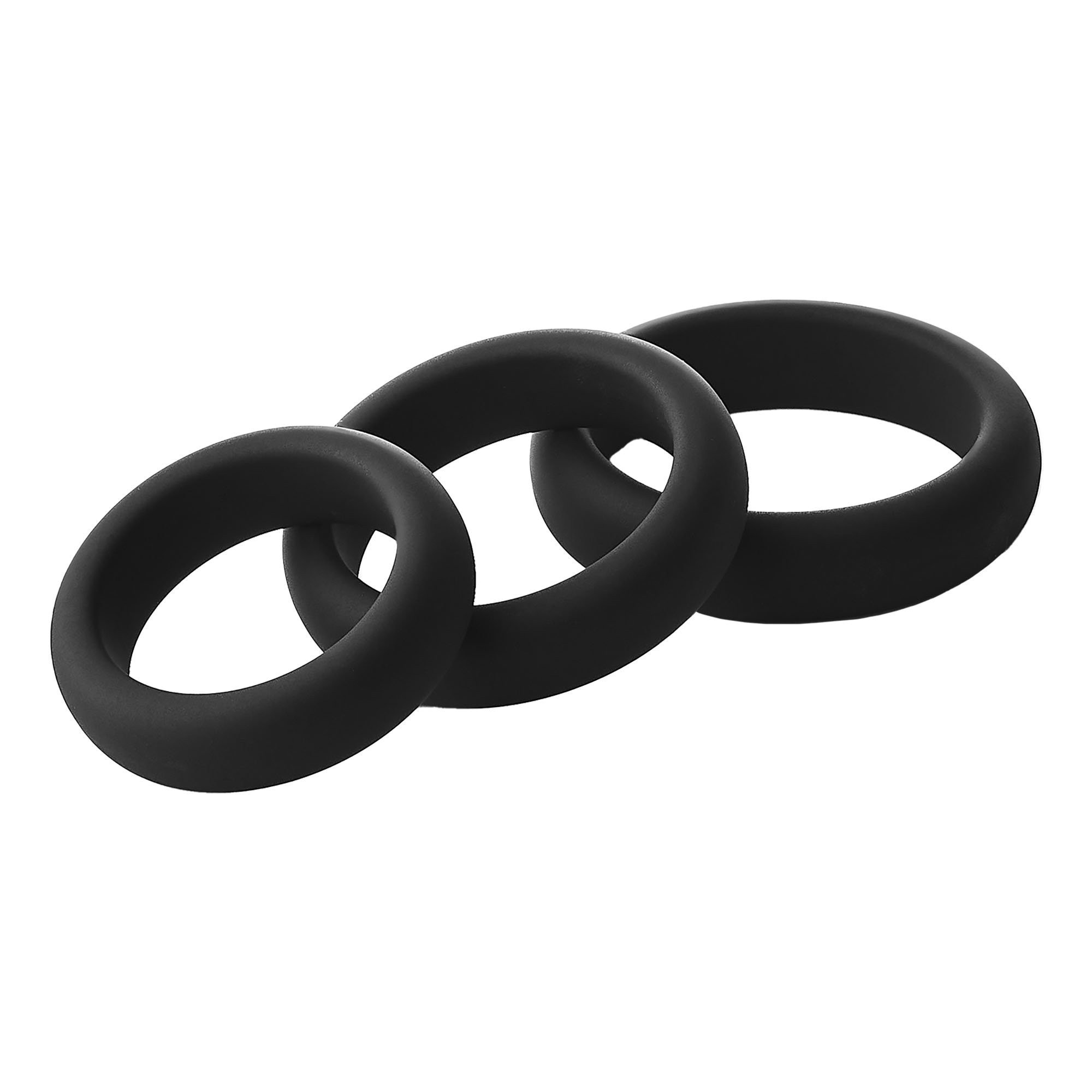 Penio žiedų rinkinys „Smooth Silicone Cockring Pack“ - Ramrod