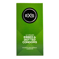 Stimuliuojantys prezervatyvai „Ribbed & Dotted“, 12 vnt. - EXS Condoms