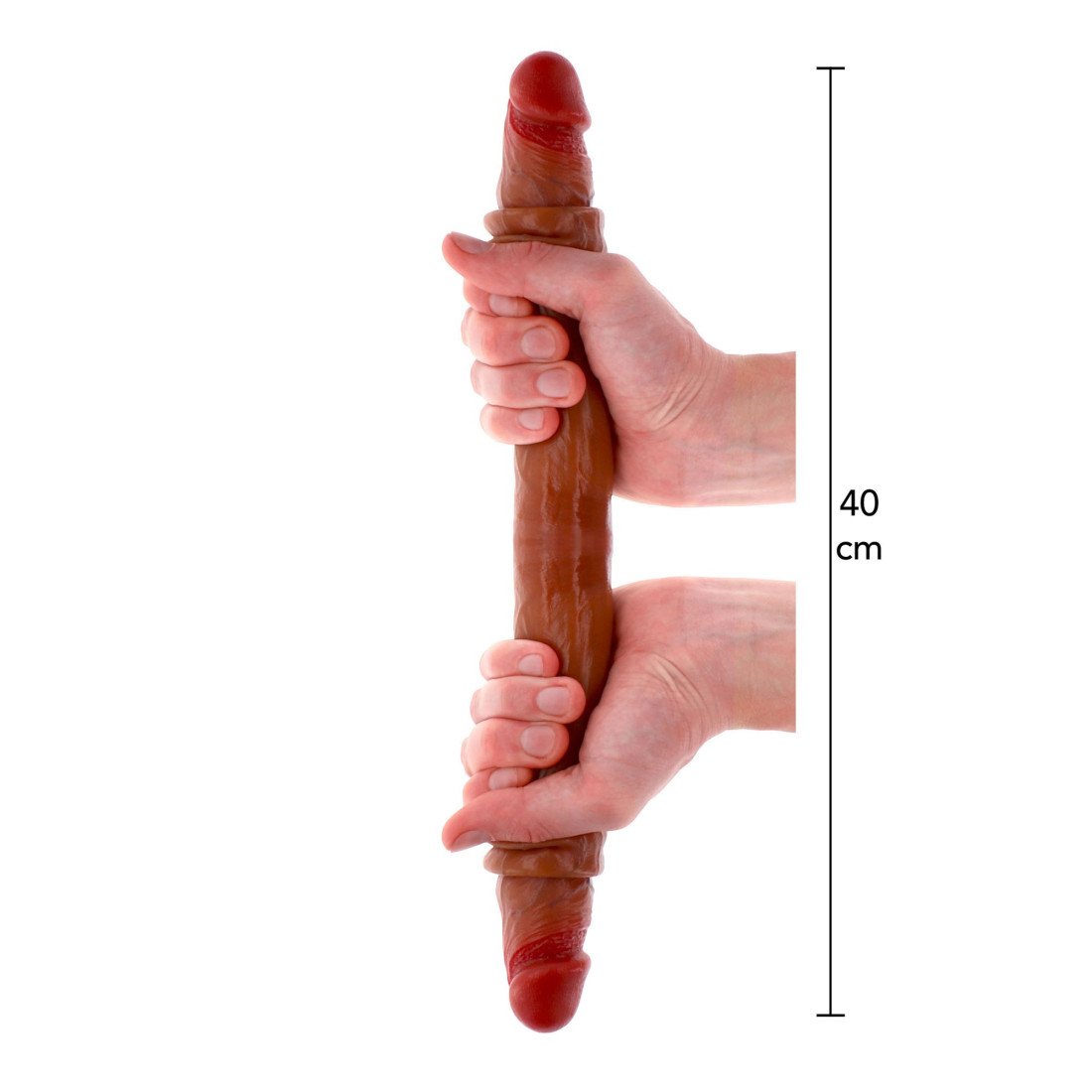 Dvigubas dildo „Foreskin Doubledong 40 cm“ - Get Real