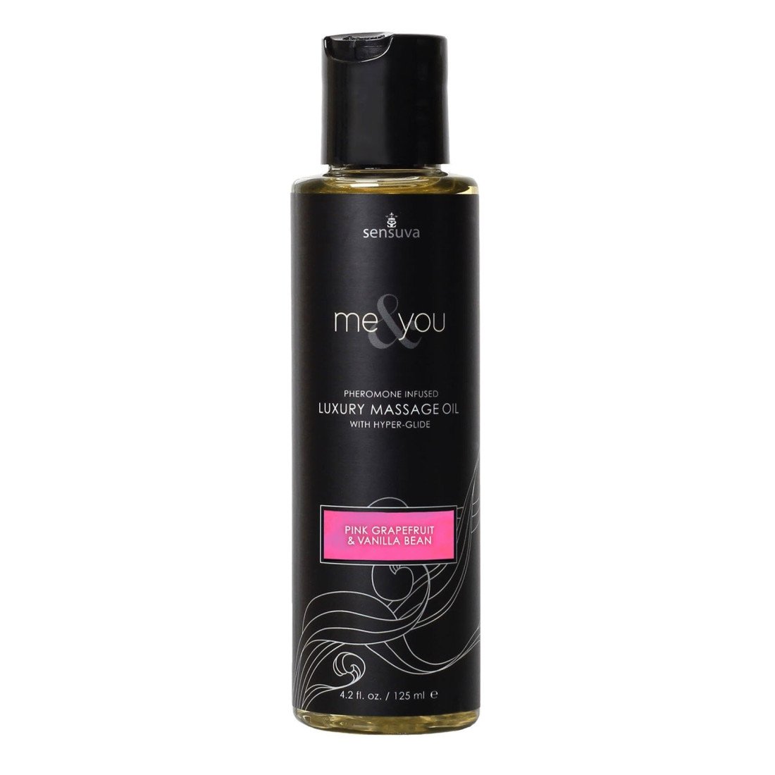 Masažo aliejus su feromonais „Me & You Pink Greipefruit & Vanilla Bean“, 125 ml - Sensuva