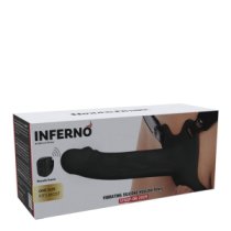 Vibruojantis strap-on dildo „Inferno 20 cm“ - Hidden Desire