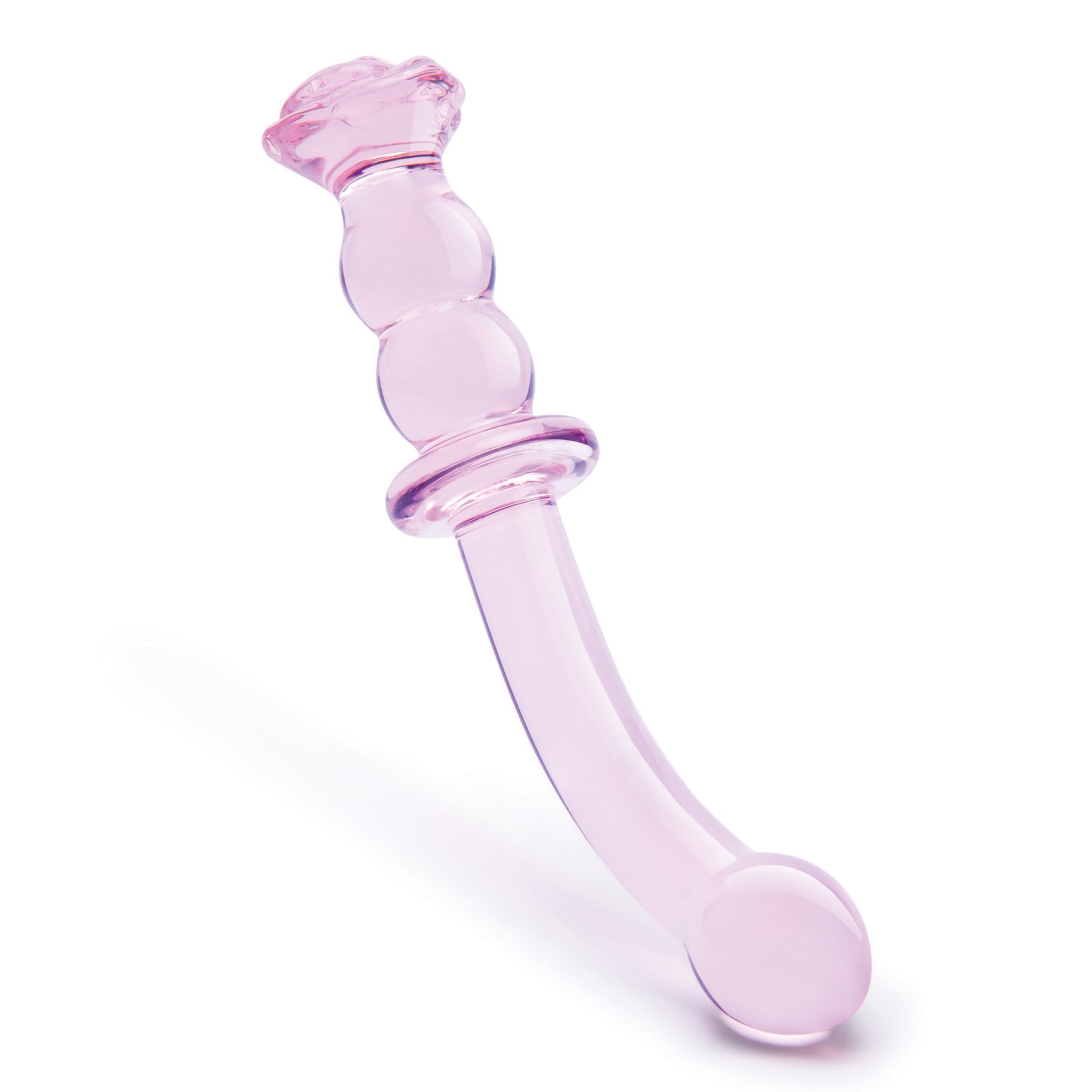 Stiklinis G taško dildo „Glaze Rosebud G-Spot Dildo“ - Dream Toys