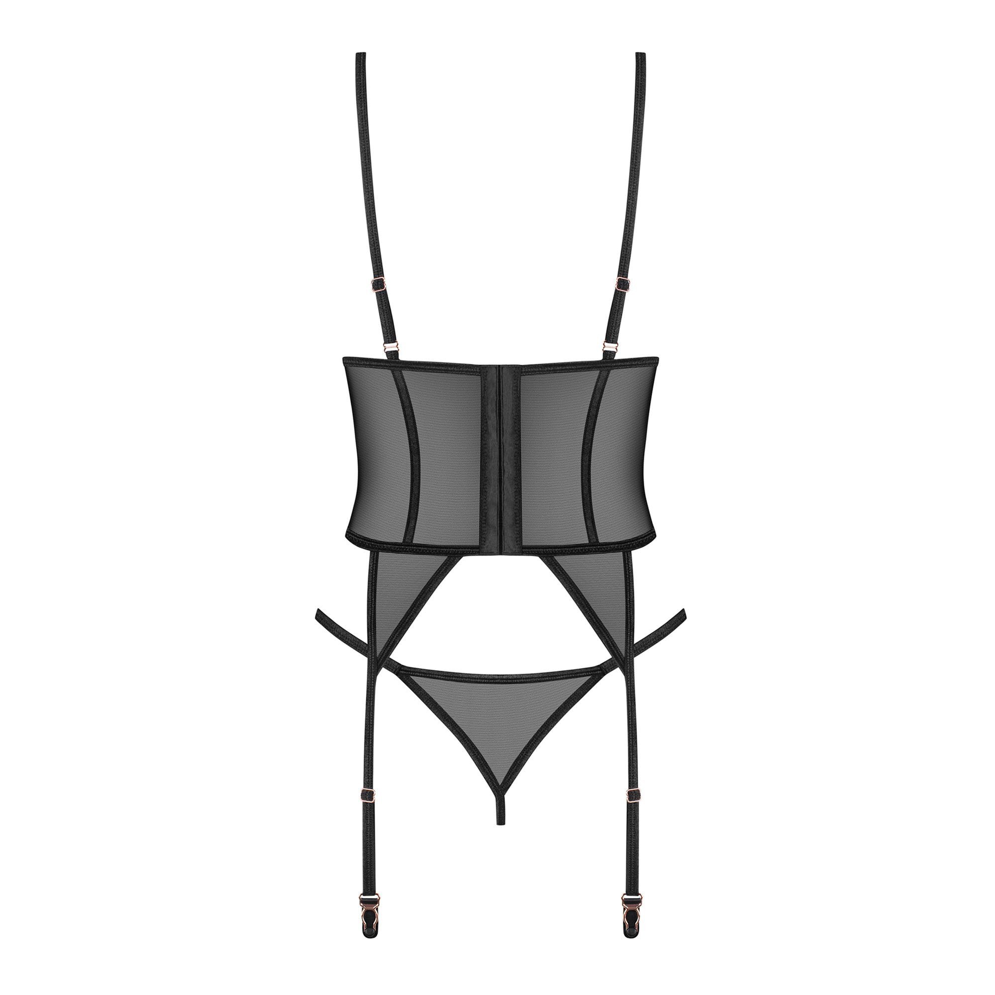 Atviras korseto ir kelnaičių rinkinys „Euridia“ - Obsessive