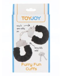 Metaliniai antrankiai „Furry Fun Cuffs“ - ToyJoy