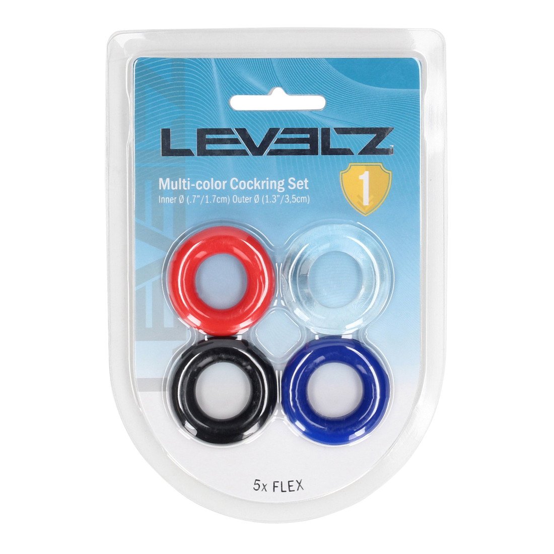 Penio žiedų rinkinys „Multi-Color Cockring Set“ - Levelz