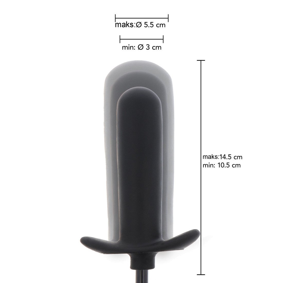 Pripučiamas analinis kaištis „Inflatable Smooth Plug Starter“ - Extreme