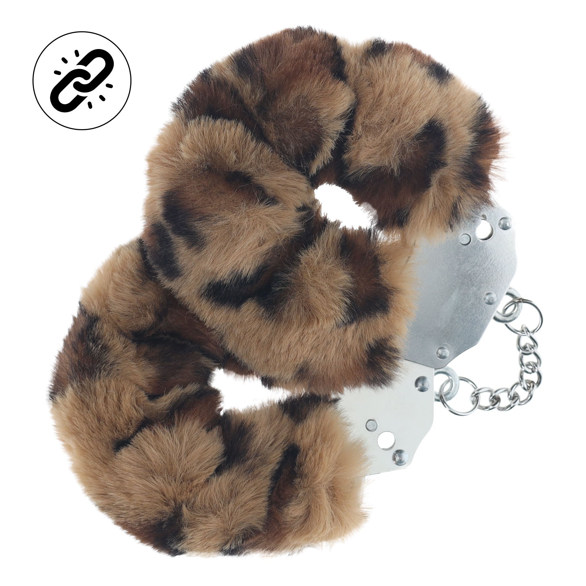 Antrankiai „Heavy-duty Fluffy Handcuffs Leopard“ - Ouch!