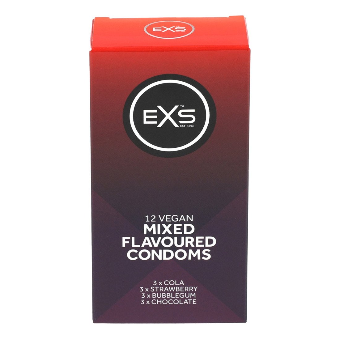 Prezervatyvų rinkinys „Mixed Flavoured“, 12 vnt. - EXS Condoms