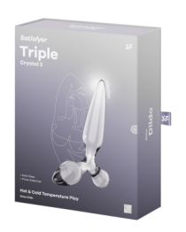 Stiklinis dildo „Triple Crystal 2” - Satisfyer