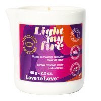Masažinė žvakė „Light My Fire Lotus Flower“, 65 g - Love to Love